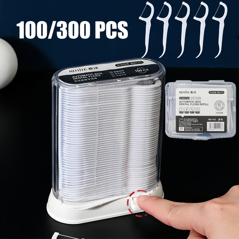 Dental Floss Picks - Automatic Dental Floss Dispenser with Disposable