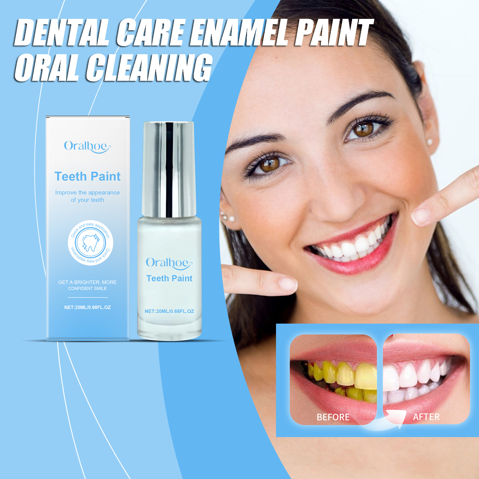 Teeth Whitening Xylitol - Dental Care Enamel Paint Teeth Bleaching