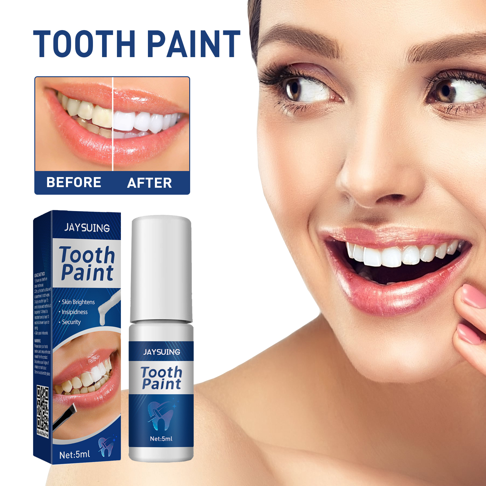 Teeth Paint Whitening - Instant Teeth Whitening Paint 5ml Remove