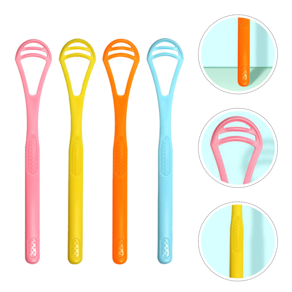 Tongue Scraper Metal - 4pcs Tongue Scraper Cleaning Kit Soft