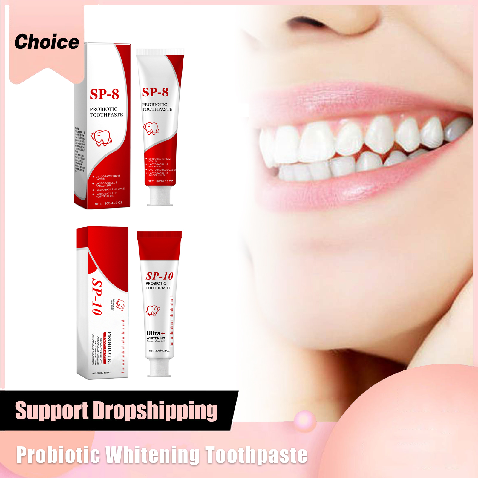 Teeth Whitening/Bleaching - Sp 10 Probiotic Whitening Toothpaste Removes