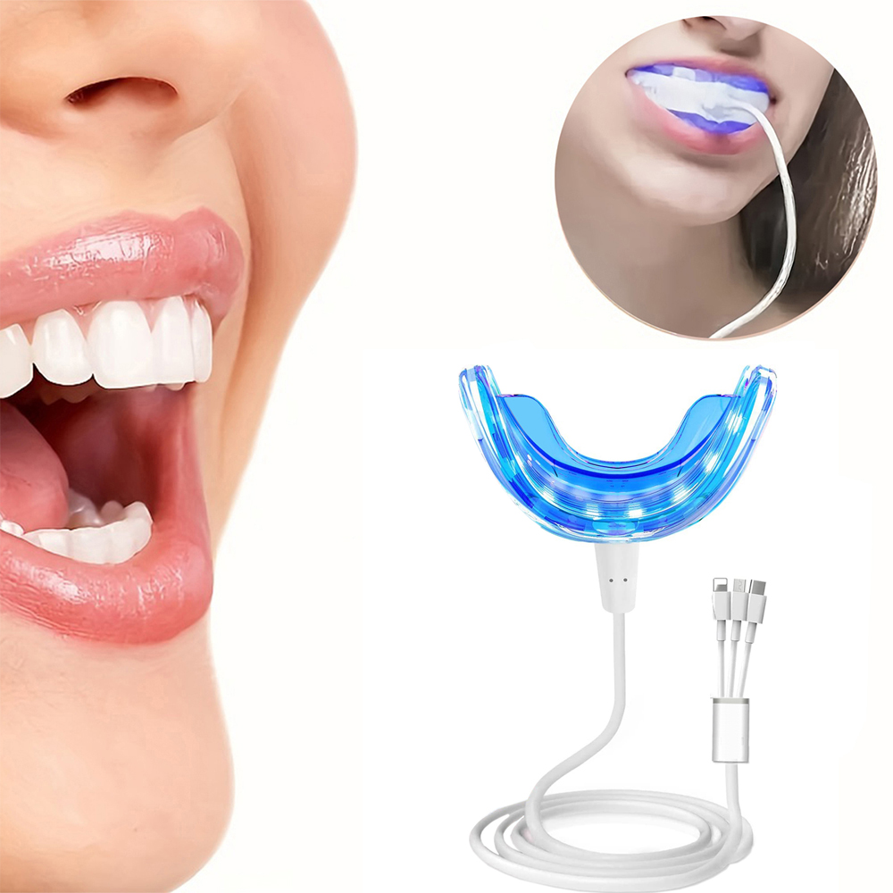 Teeth Whitening Gel - Portable Teeth Whitening Lamp with Enhanced