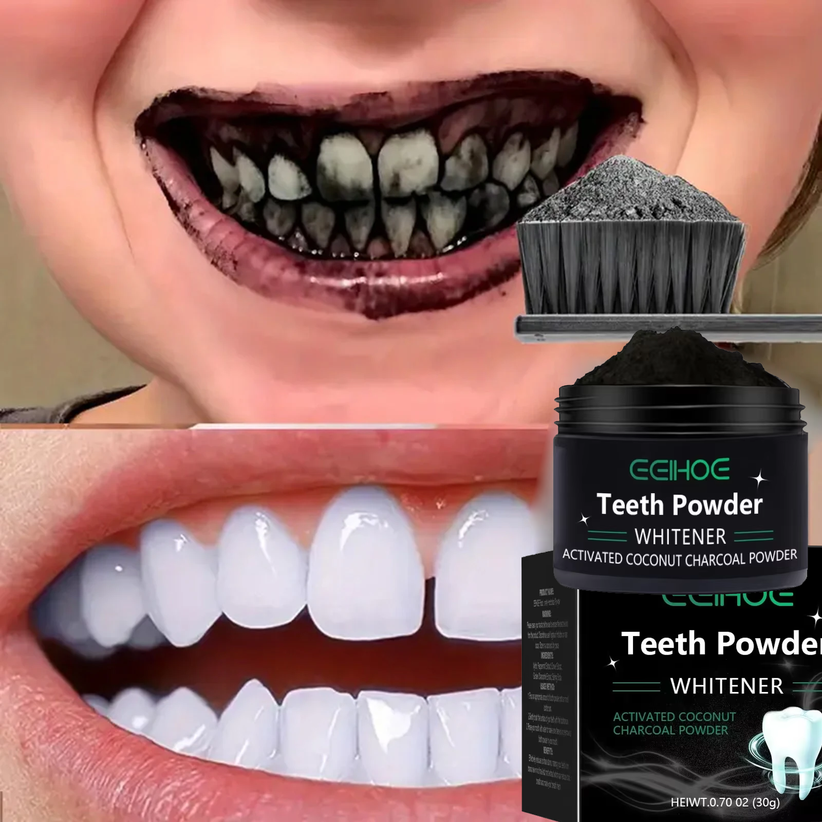 Teeth Paint Whitening - Teeth Brightening Whitening Powder Deep Cleaning