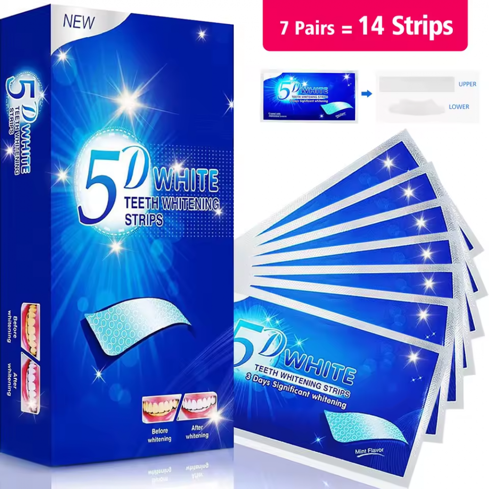 Fast Acting 3D 5D 9D Teeth Whi - огляд і ціна Whitening Strip 3D