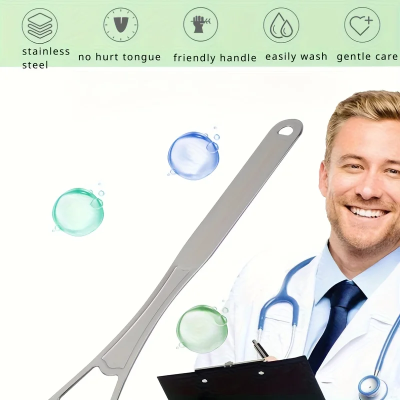 Double-layer Tongue Cleaner Br - огляд і ціна Tongue Scraper Metal