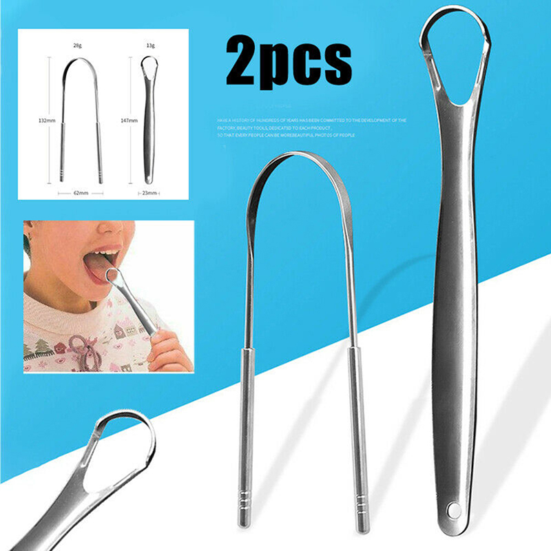 2pcs U Type Tongue Scraper Sta - огляд і ціна Tongue Scraper Metal