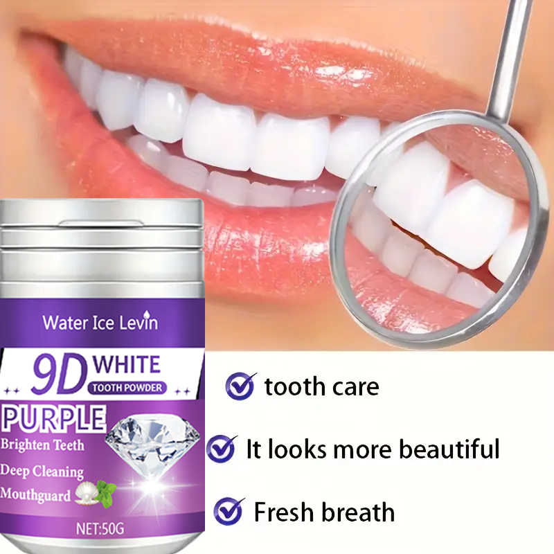 9D White Purple Toothpowder. B - огляд і ціна Teeth Paint Whitening