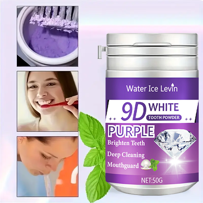9D White Purple Toothpowder. B - огляд і ціна Teeth Paint Whitening