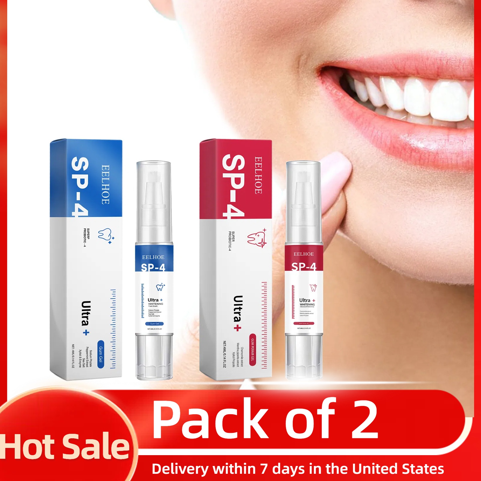 2pcs Gum Repair Gel Spray Deep - огляд і ціна Teeth Whitening Xylitol