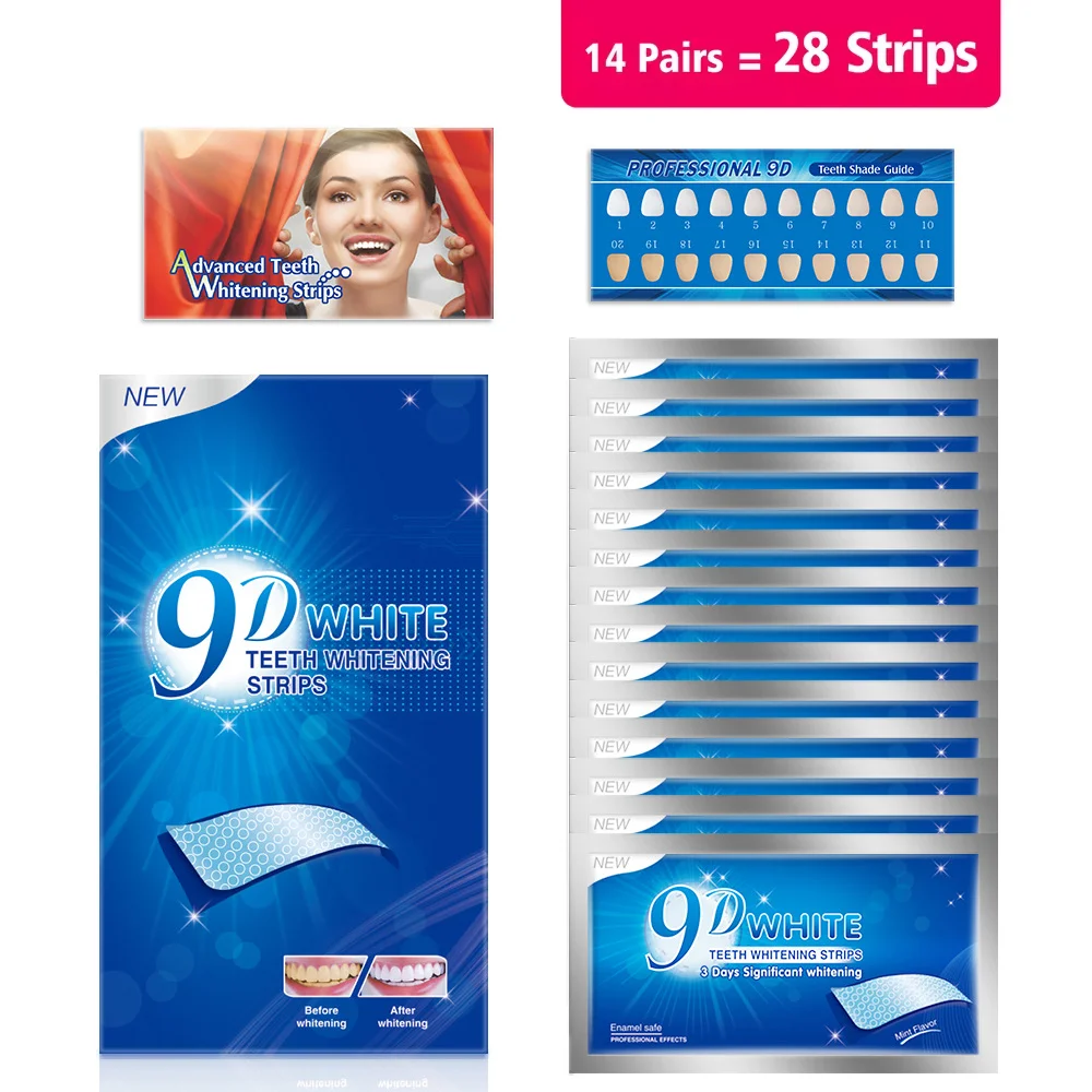 Fast Acting 3D 5D 9D Teeth Whi - огляд і ціна Whitening Strip 3D