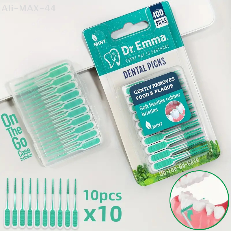 100Pcs Dental Silicone Toothpi - огляд і ціна Dental Floss Picks