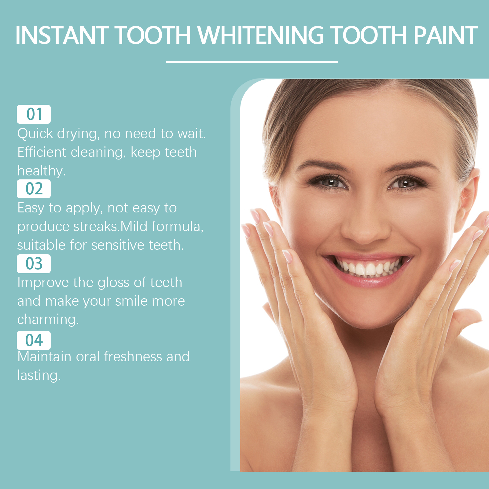 Instant Teeth Whitening Paint  - огляд і ціна Teeth Paint Whitening