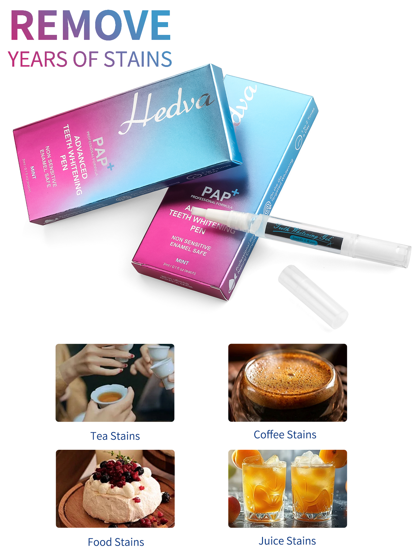 Hedva PAP+ Teeth Whitening Pen - огляд і ціна Teeth Paint Whitening