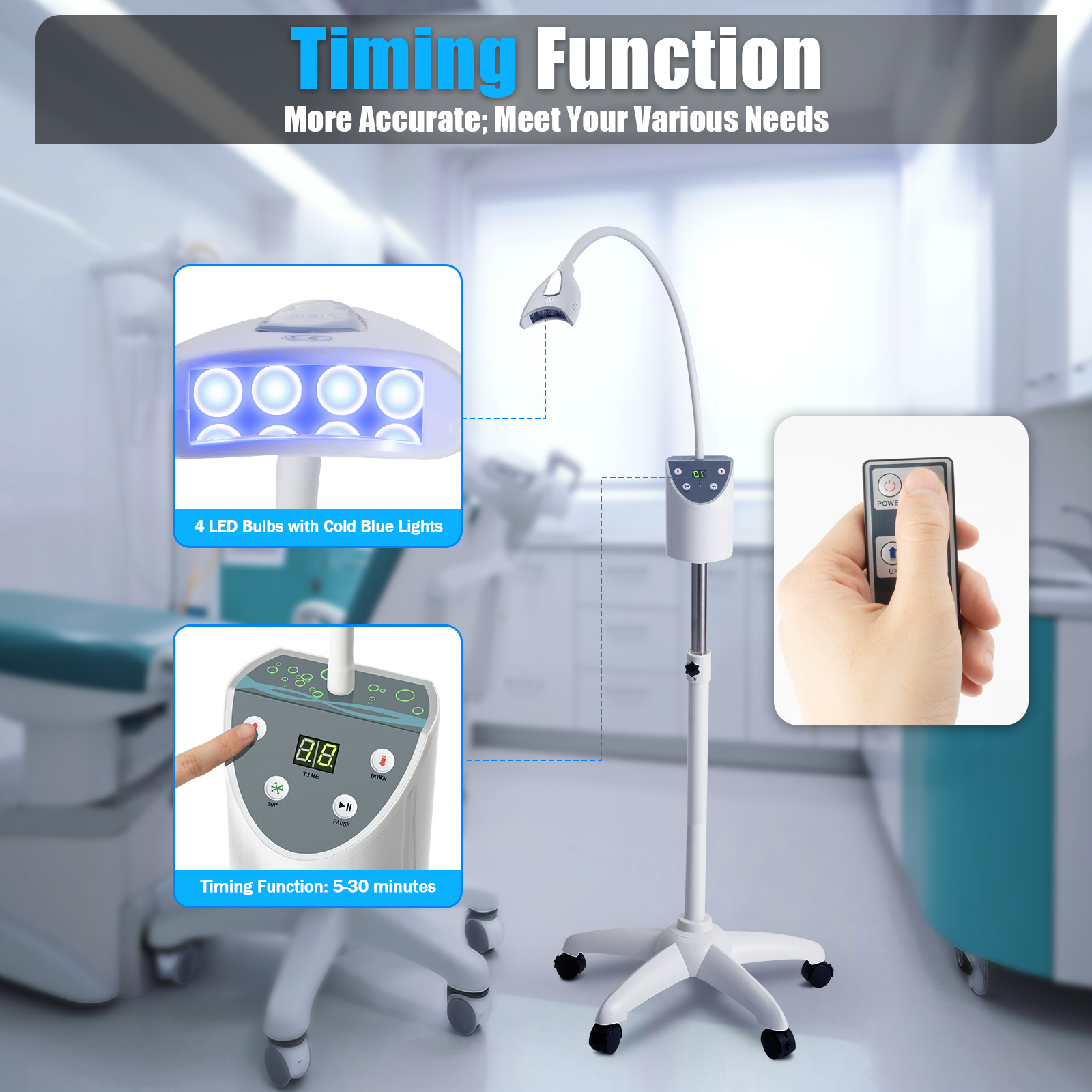 LED Teeth Whitening Lamp 2000m - огляд і ціна Teeth Whitening Blue Light