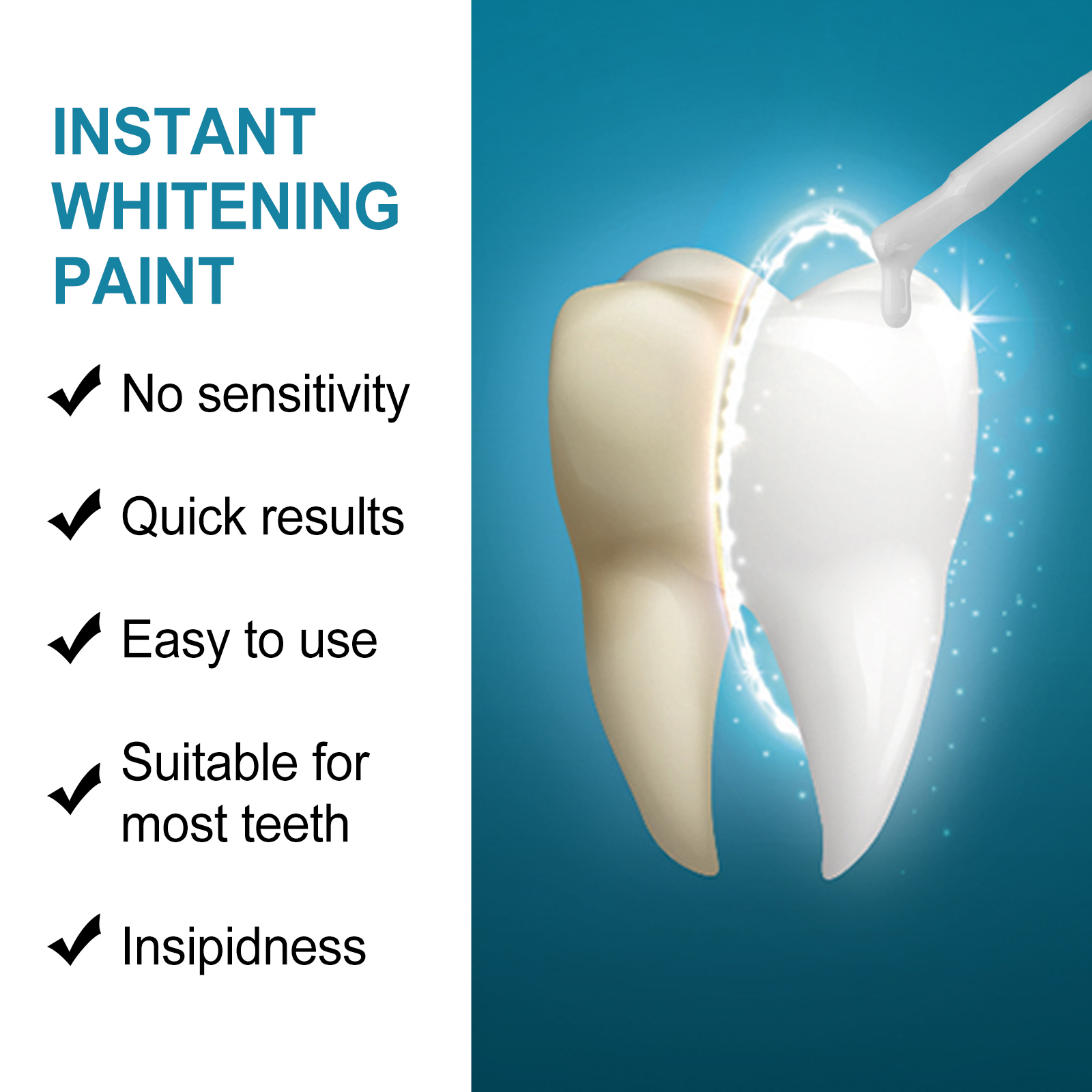 Instant Teeth Whitening Paint  - огляд і ціна Teeth Paint Whitening
