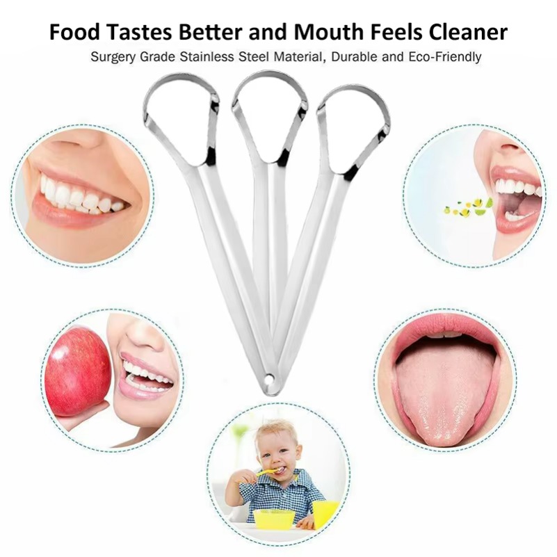 Clean Tongue Scraper Tongue Re - огляд і ціна Tongue Scraper Metal