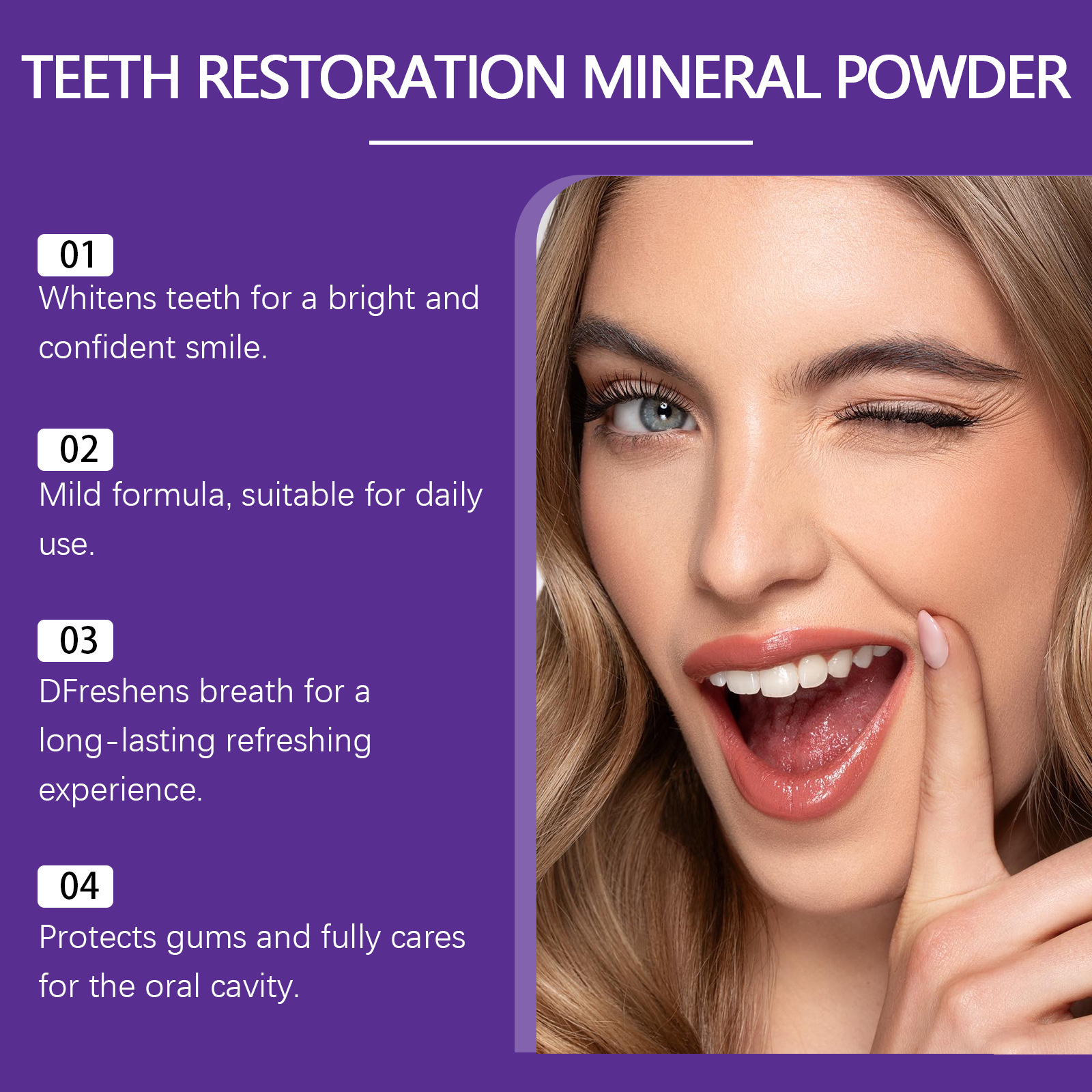 Teeth Restoration Mineral Powd - огляд і ціна Teeth Paint Whitening