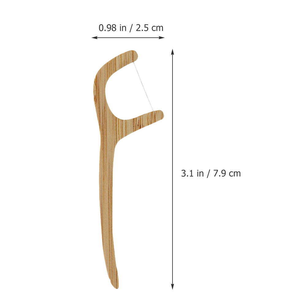 20Pcs Bamboo Floss Picks Dispo - огляд і ціна Dental Floss Picks