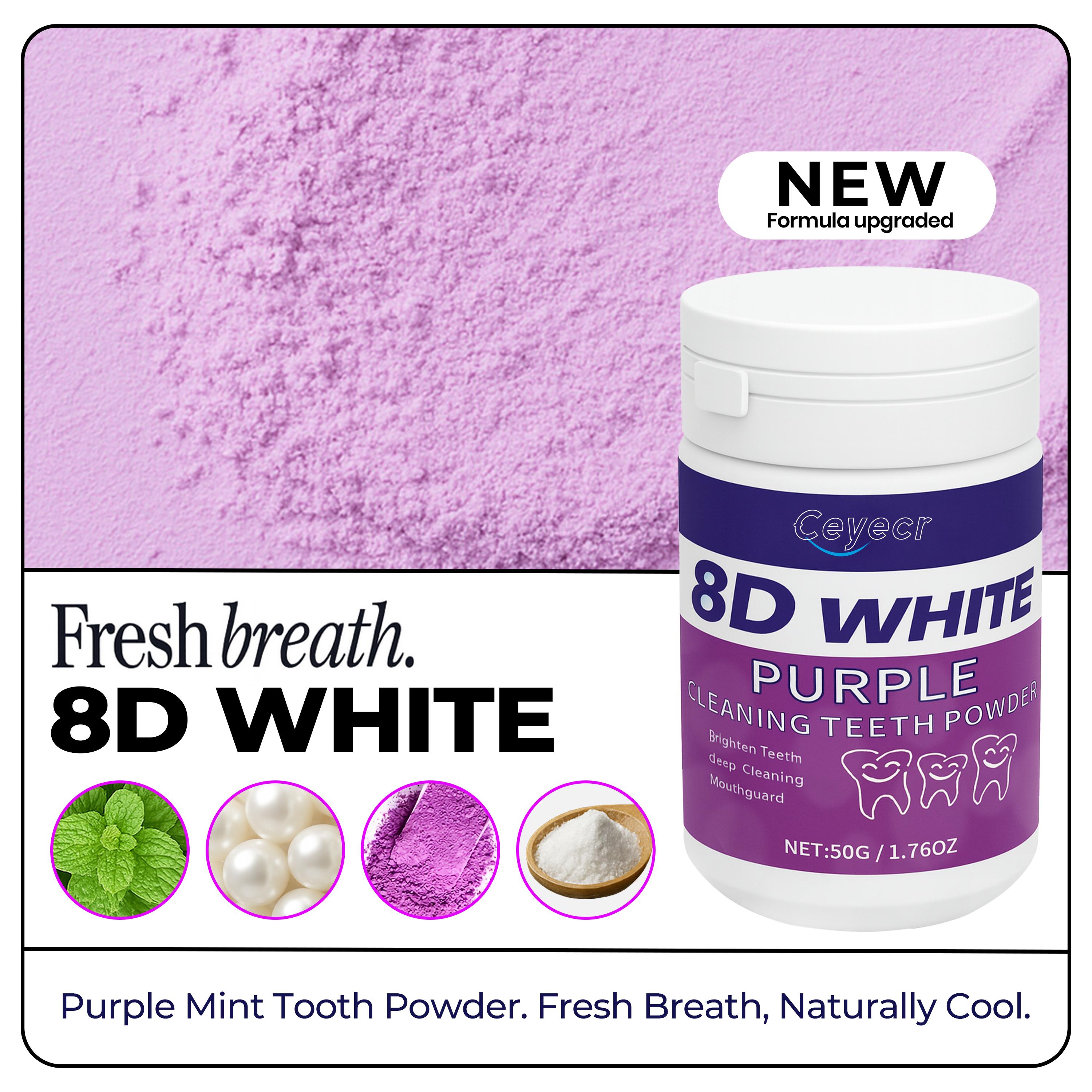 8D white Teeth Whitening Powde - огляд і ціна Teeth Paint Whitening