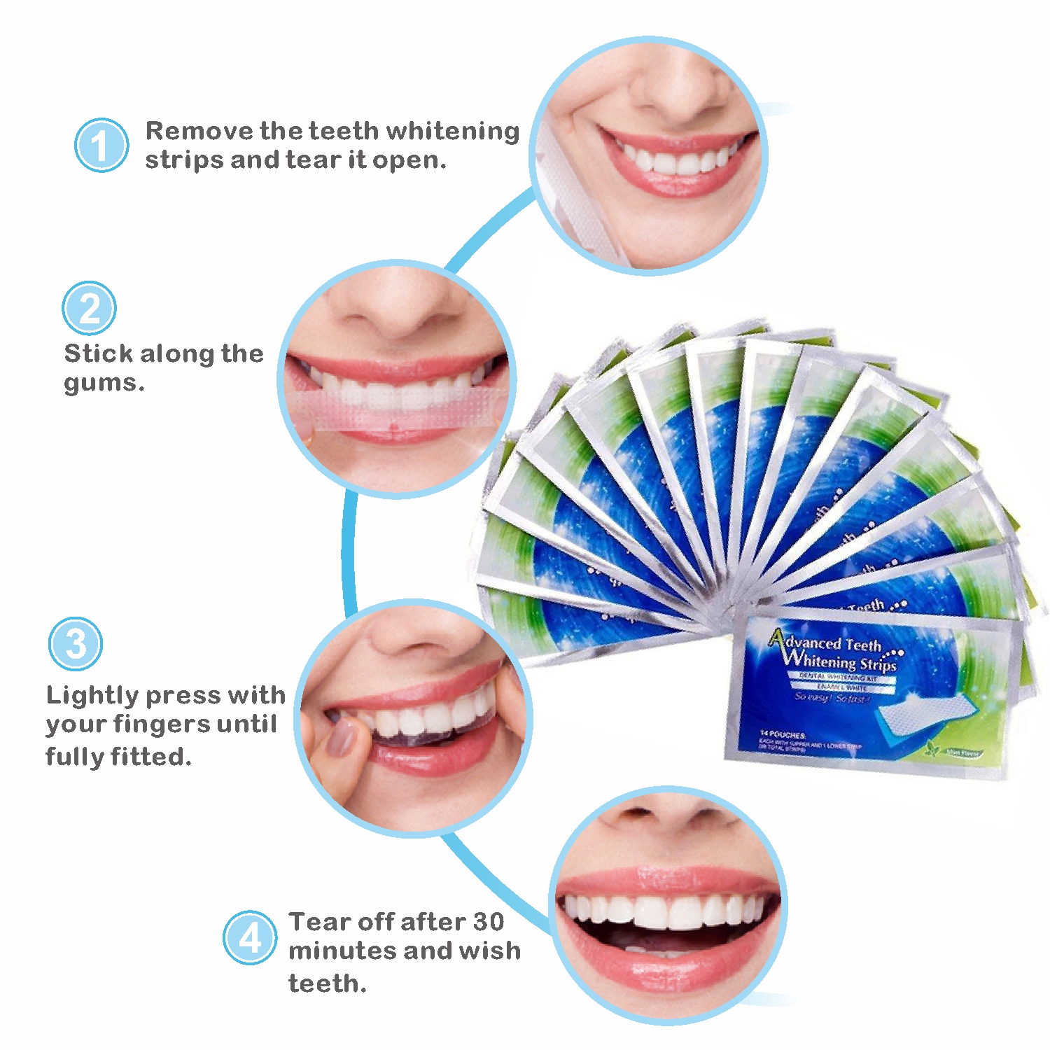 14/28pcs 3D Teeth Whitening St - огляд і ціна Whitening Strip 3D