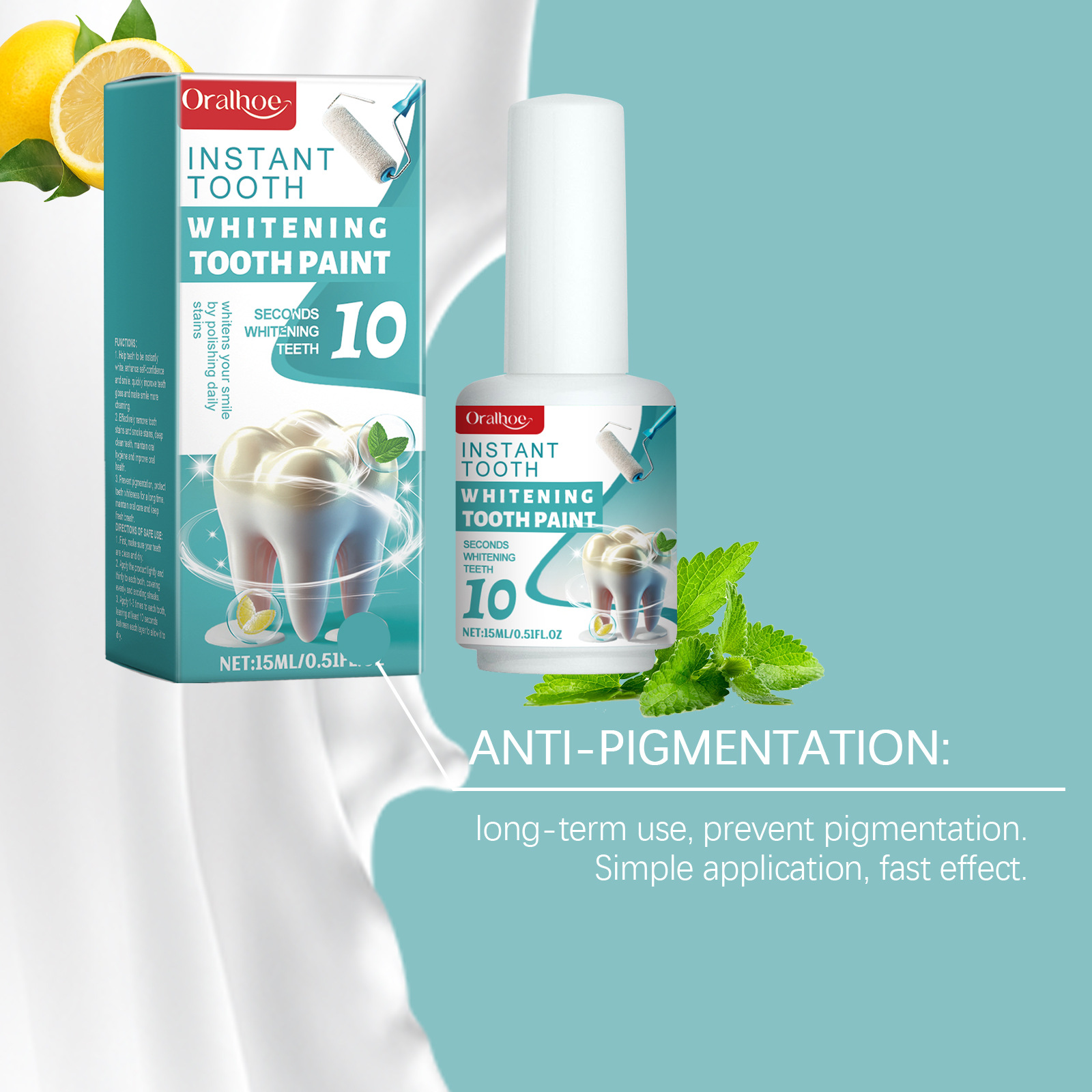 ORALHOE Instant White Tooth Pa - огляд і ціна Teeth Paint Whitening