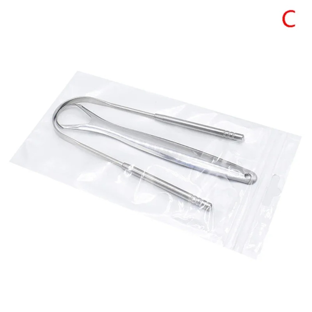 2Pcs Tongue Scraper Stainless  - огляд і ціна Tongue Scraper Metal