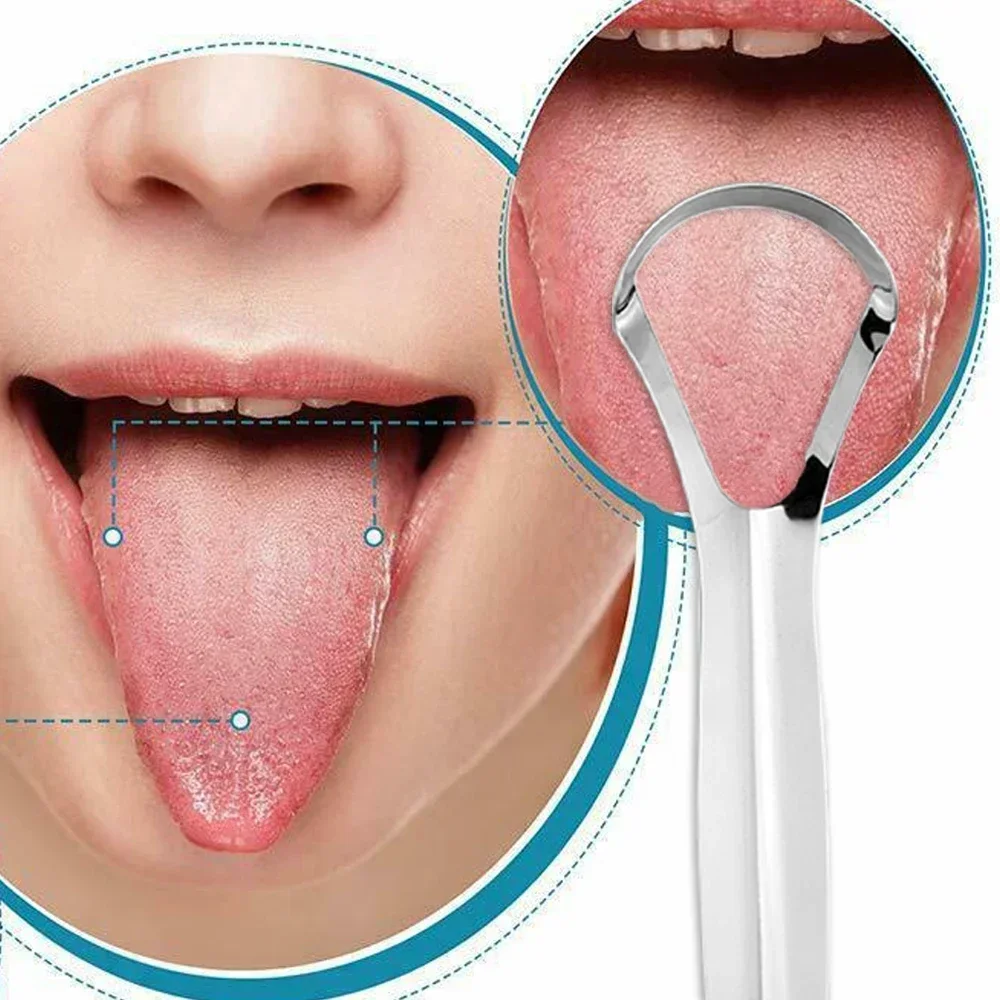 1-20pc Tongue Scraper, Stainle - огляд і ціна Tongue Scraper Metal