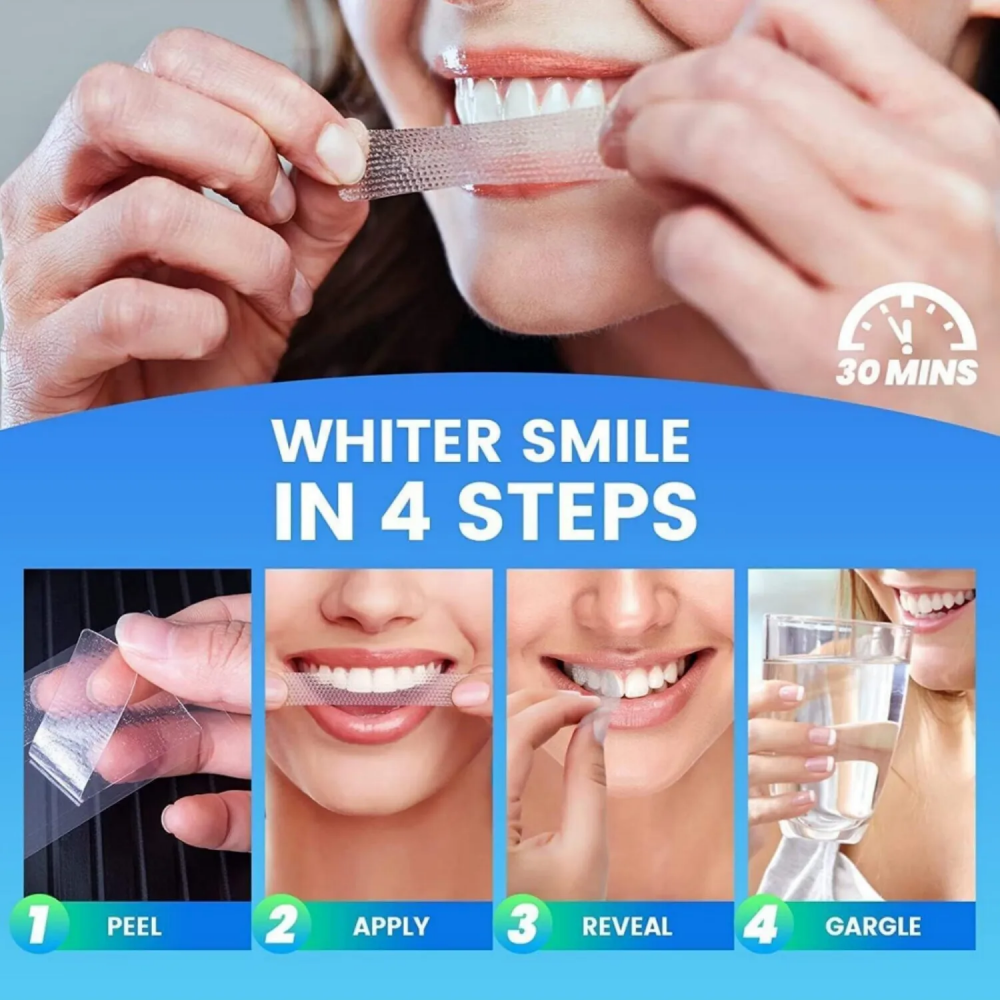 Teeth Brightening Strips for T - огляд і ціна Whitening Strip 3D