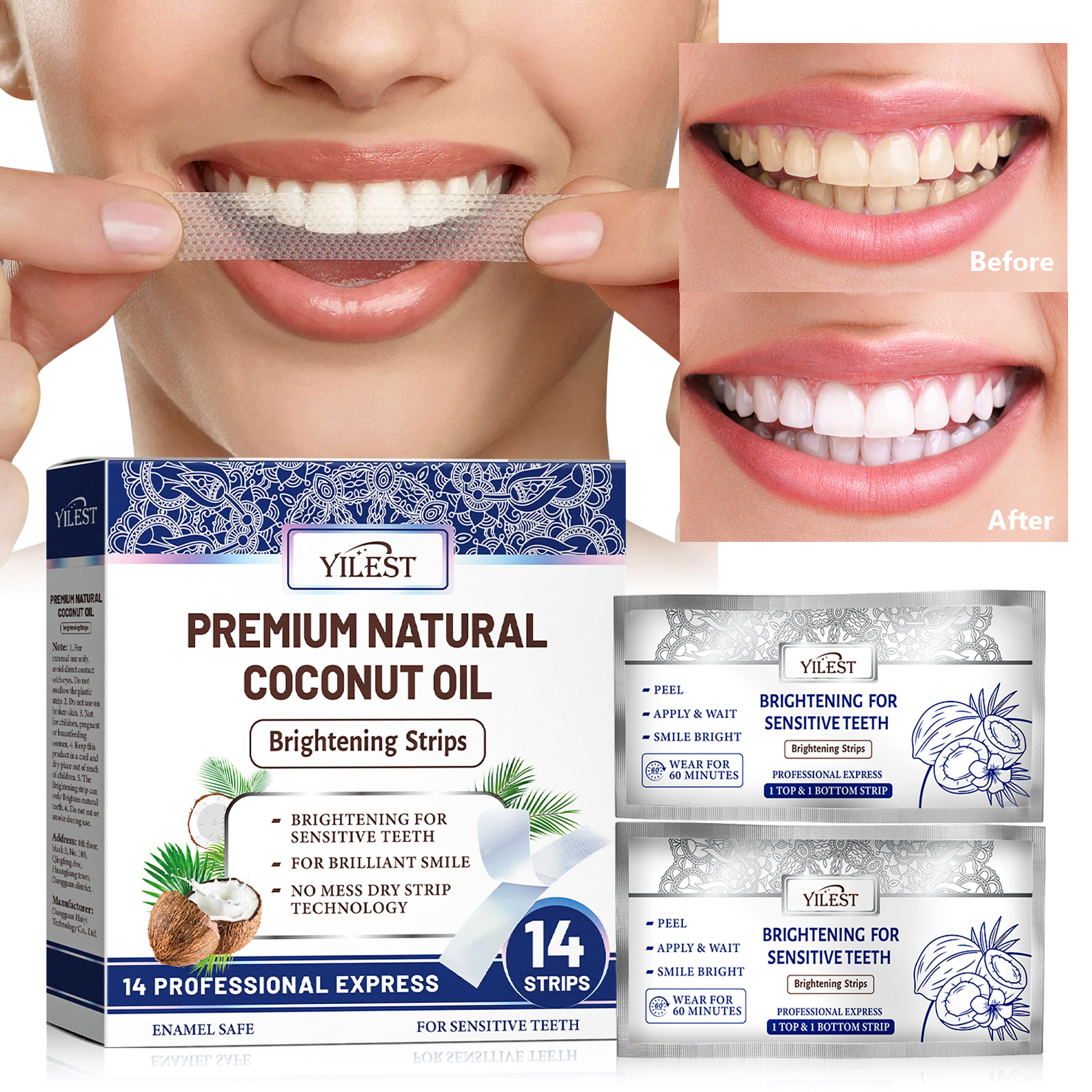 Teeth Whitening Strips 14pcs C - огляд і ціна Teeth Whitening/Bleaching