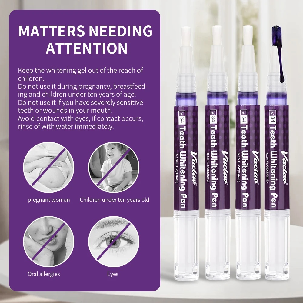 Vaclav V34 Purple teeth whiten - огляд і ціна Teeth Whitening Gel